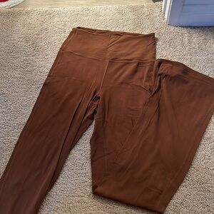 Lululemon brown, flared leggings